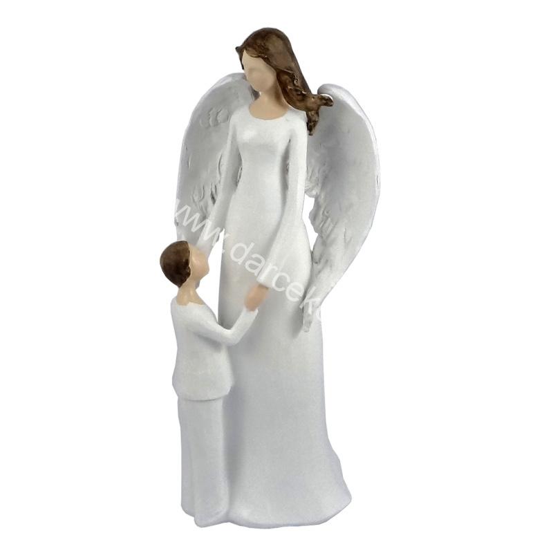 Strážny anjel s chlapcom 23cm