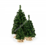 Malý vianočný stromček stojan v jutovom vrecku 40 cm
