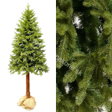 3D vianočný stromček na drevenom pni 220cm jedľa Exclusive