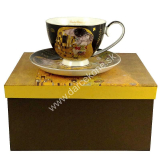 Šálka na čaj Gustav Klimt čierna