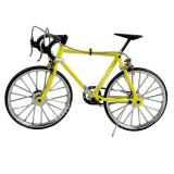 Bicykel kovový žltý 20cm