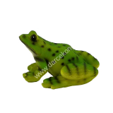 Soška do skalky žaba malá zelená 7cm