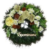 Veniec čečinový Spomíname zelené ruže 37cm