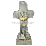 Solárny kríž na hrob s husľami a anjelmi 29,5cm