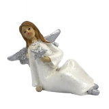Soška sediaci anjel s hviezdou 10cm