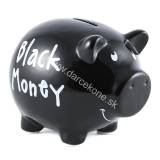 Pokladnička čierne prasiatko Black money 17cm