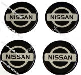 nálepky na auto kolesovky Nissan o 5,5 cm čierne