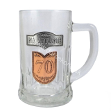 Pohár na pivo krígeľ NA ZDRAVIE k 70 narodeninám 0,5l