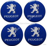 nálepky na auto kolesovky Peugeot o 5,5 cm modré