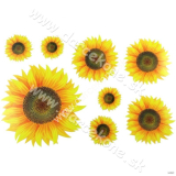 Samolepky kvety slnečnice vyrezávané 8ks