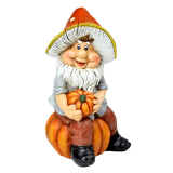 Jesenný trpaslík s tekvicou 27cm