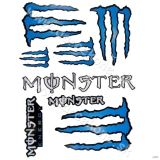 Nálepky na auto Monster energy modré