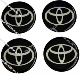 nálepky na auto kolesovky Toyota o 5,5 cm čierne