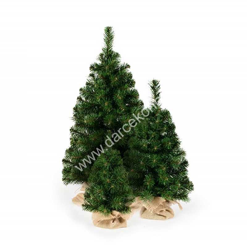 Malý vianočný stromček stojan v jutovom vrecku 80cm
