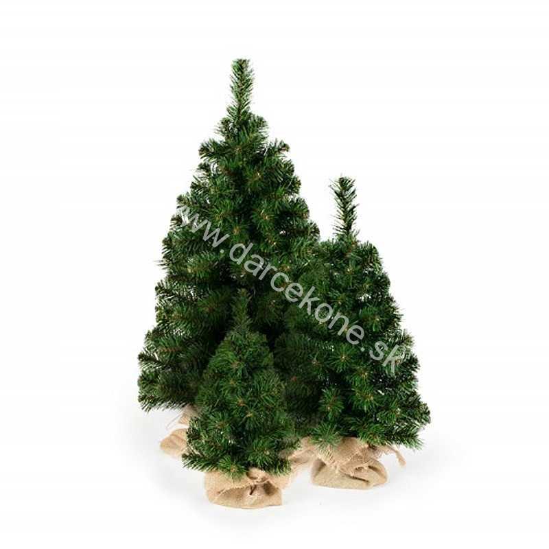 Malý vianočný stromček stojan v jutovom vrecku 60 cm