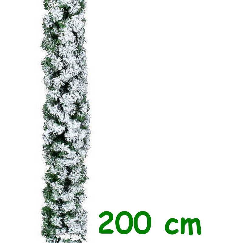 Zasnežená čečinová girlanda 200cm