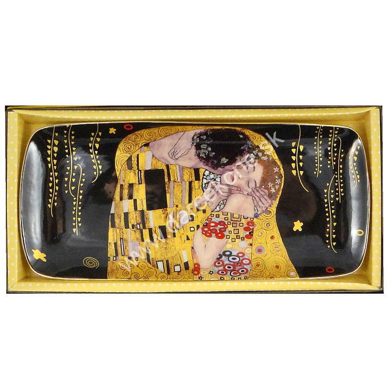 Porcelánová tácka Gustav Klimt čierna