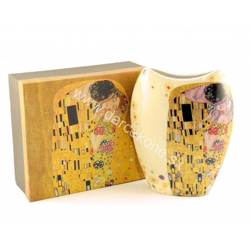 Váza Gustav Klimt bozk krémová 20cm