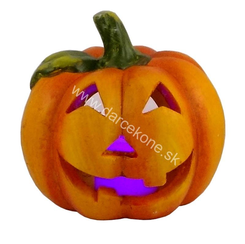 Keramická tekvica svietnik halloween 15cm