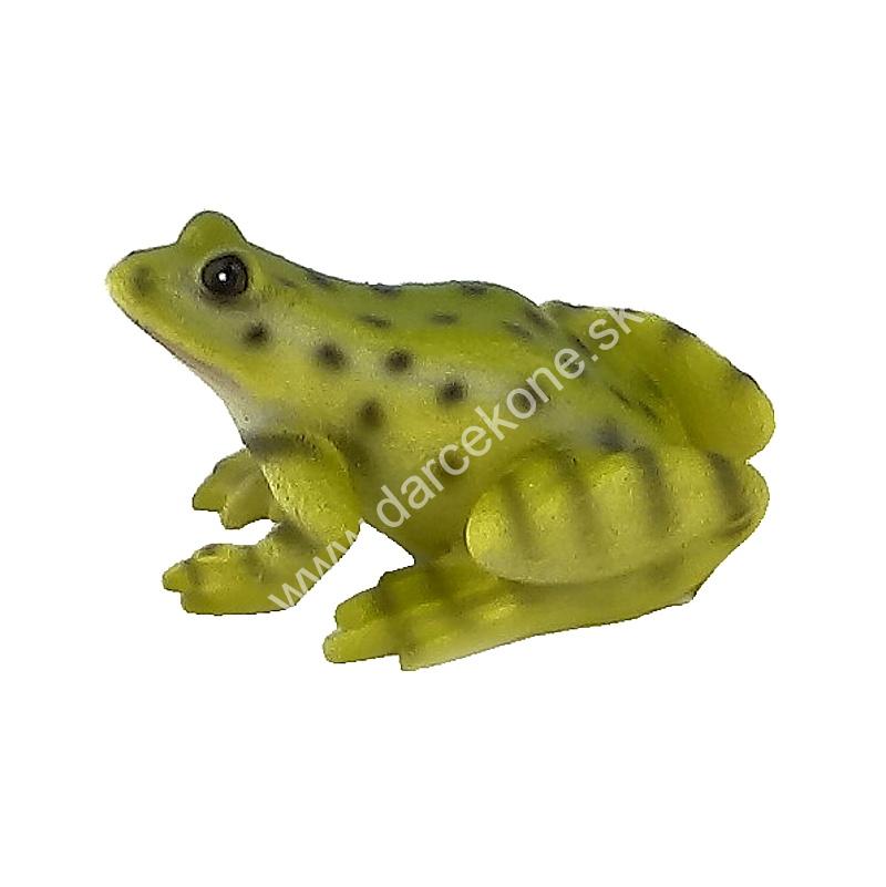 Soška do skalky žaba malá zelená sv.7cm