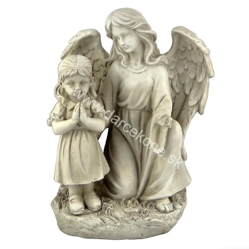 Náhrobný kameň Anjel s dievčatkom 26cm