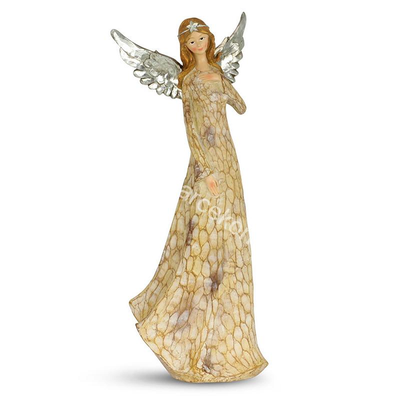 Soška veľký anjel so striebornými krídlami 54cm