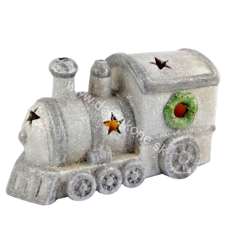 Svietiaci led keramický rušeň 18,5cm