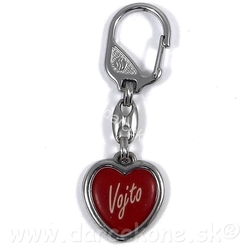  Prívesok na kľúče srdce s menom Vojto