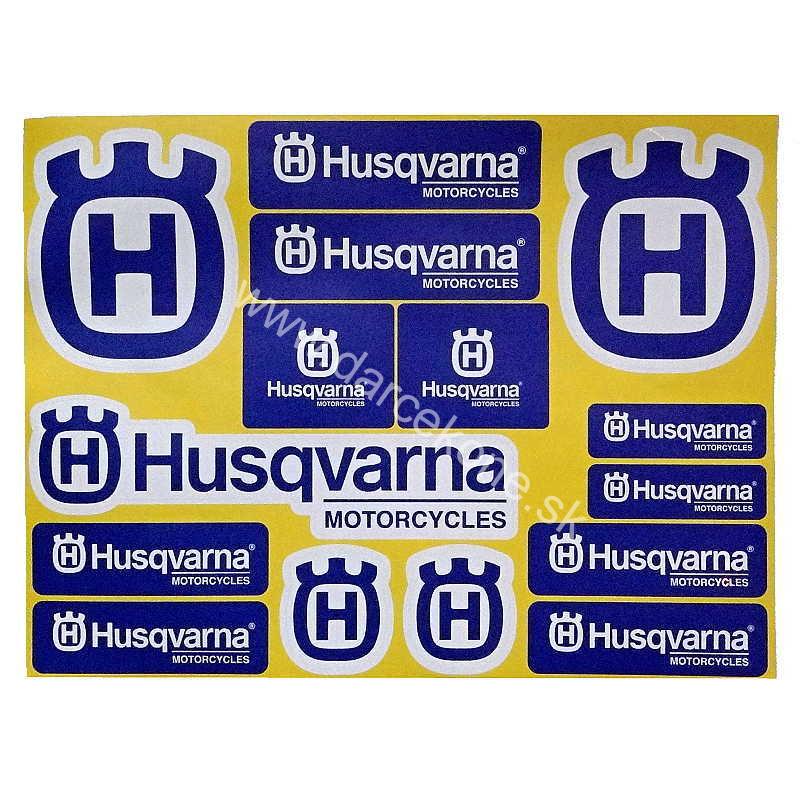 Nálepky na motorku Husqarna modré