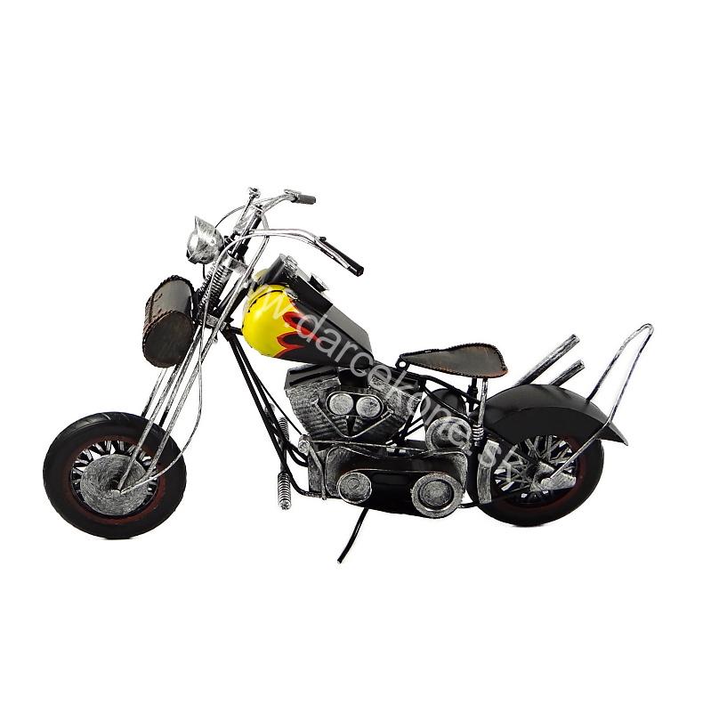 Kovová motorka Chopper – dekoratívny model 32 cm