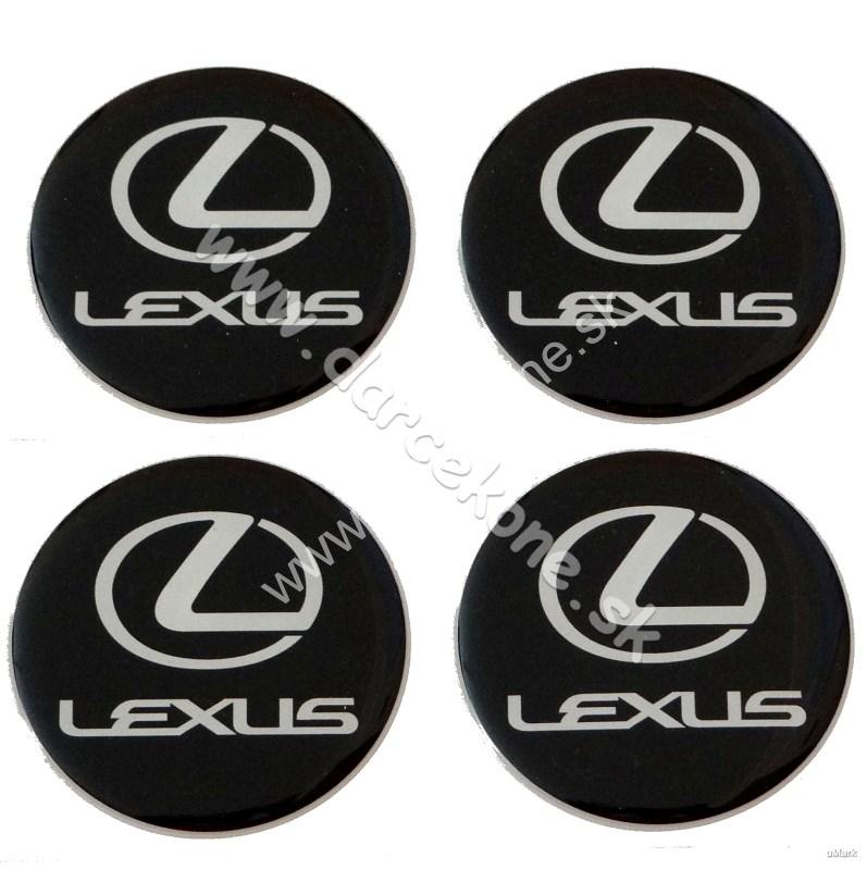 nálepky na disky (kolesovky) Lexus o 5,5 cm čierne