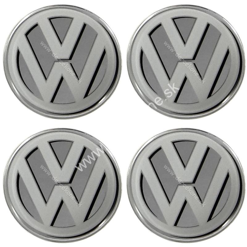 Volkswagen kolesovky nálepky na auto o 5,5 cm strieborné