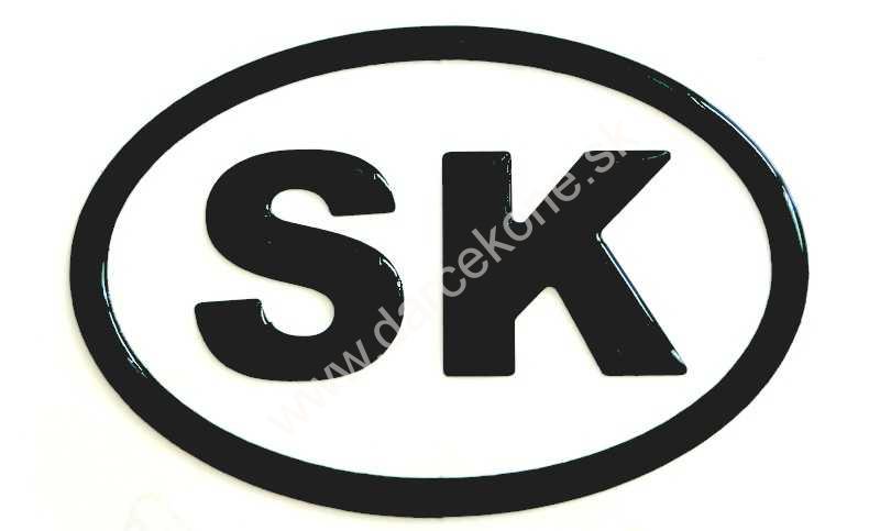 nálepka SK obrys živica čierna 13,5cm