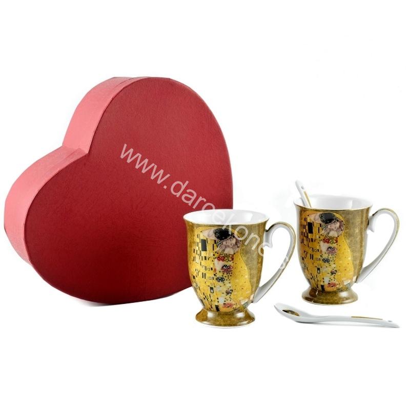 sada šálky na kávu čaj Gustav Klimt