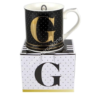 Šálka na kávu čaj s písmenom G