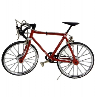 Bicykel kovový červený 20cm