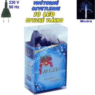 vnútorné vianočné osvetlenie LED 10 optické vlákno modré