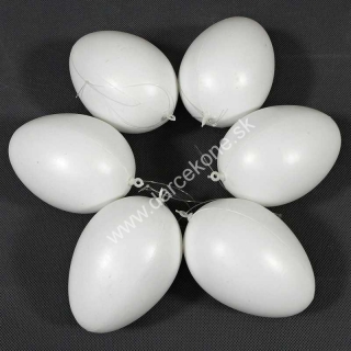 Veľkonočné vajíčka biele 9cm (6ks)