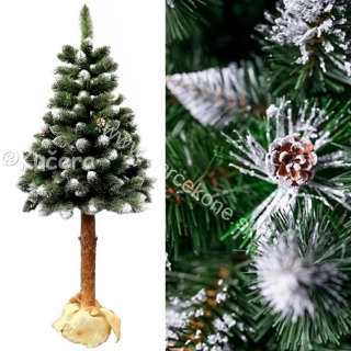 Vianočný stromček jedlička strieborná na drevenom pni 180cm Verona