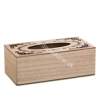Drevená krabička na vreckovky 