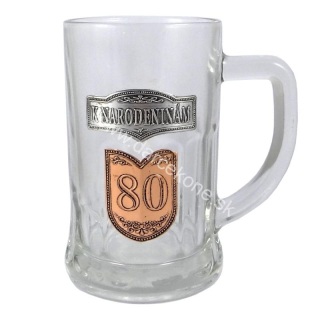 Pivový výročný krígeľ k 80 narodeninám 0,5L