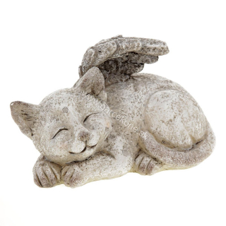 Náhrobný kameň pre mačku s anjelskými krídlami 15cm