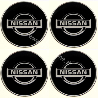 Nálepky na auto kolesovky Nissan o 5,5 cm čierne