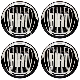 Kolesovky nálepky na auto Fiat 5,5cm čierne