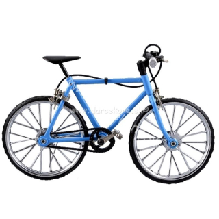 Horský bicykel kovový model modrý 22cm