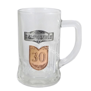 Pivový pohár krígeľ k 30 narodeninám 0,5l