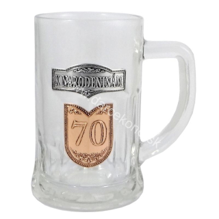 Pivový pohár krígeľ k 70 narodeninám 0,5l