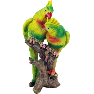 Papagáje pár žlto zelené soška 22cm