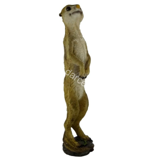 Veľká surikata stojaca soška svetlá 50cm