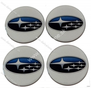 nálepky na disky (kolesovky) Subaru o 5,5 cm sivé